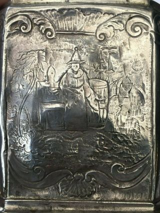 ultra rare Queen Anne britania silver tea caddy sliding lid type 1703 by T.  ash 2