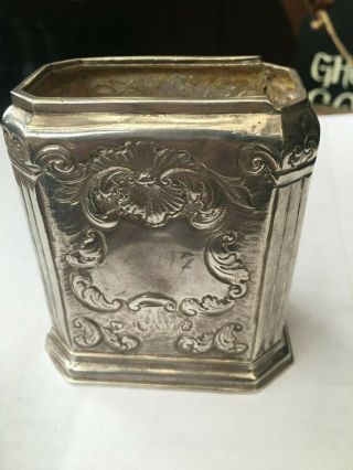 ultra rare Queen Anne britania silver tea caddy sliding lid type 1703 by T.  ash 5