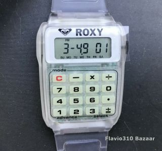Roxy Quiksilver Retro Digital Calculator 33mm Watch - Battery
