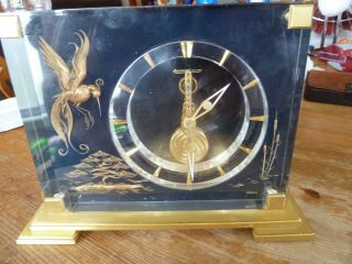 Very Rare Jeager - Lecoultre 8 Days Japan Scenerie Table Clock