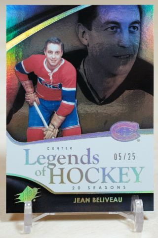 Rare Jean Beliveau /25 2011 - 12 Spx Legends Of Hockey Montreal Canadiens