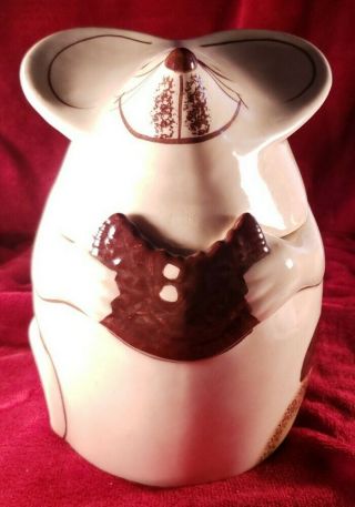 Vintage N.  S.  Gustin Mouse Ceramic Cookie Jar - Hand Decorated (10 " Tall)