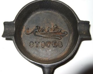 Vintage Antique Martin Stoves Advertising Cast Iron Ashtray Pan