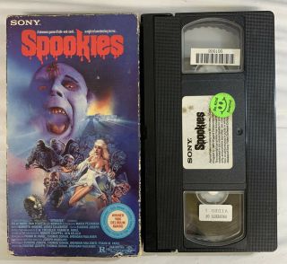 Spookies Horror Vhs Rare Oop Gore Cult Sleaze Zombies Demons Bloody 1986