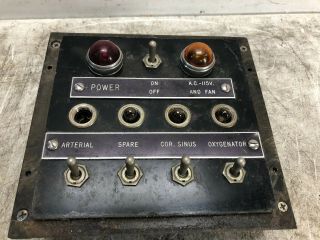 Vintage Switch Panel W/ Power On And Fan Light Cool Diy Maker Builder Unique