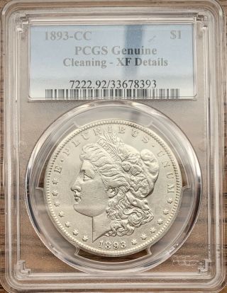 Pcgs Xf Details 1893 Cc Morgan Silver Dollar Key Date Rare Coin