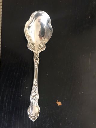 Sterling Silver R.  Wallace & Sons Floral Pattern Sugar Serving Spoon No Mono