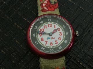 2006 Flik Flak By Swatch Swiss Made Watch Dragon Cartoon Character Collectible