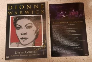 Dionne Warwick - Live In Concert Dvd Rare Oop Region 1 Us