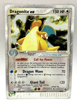 Dragonite Ex 90/97 - Dragon Ex - Vintage Pokémon Card - Holo Ultra Rare - Lp/ Mp