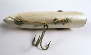 Vintage Martin Wood Salmon Plug Fishing Lure,  One Hook,  Breakaway Harness 3