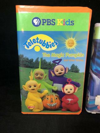 Teletubbies The Magic Pumpkin & Other Stories VHS Teletubbies RARE Halloween PBS 3