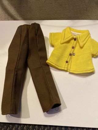 Vintage Ideal Crissy Chrissy Velvet Doll Smarty Pants Outfit Clothes Yellow
