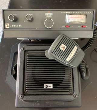 Rare Vintage Johnson Messenger 323 - A Cb Radio With Afs Center Console Speaker