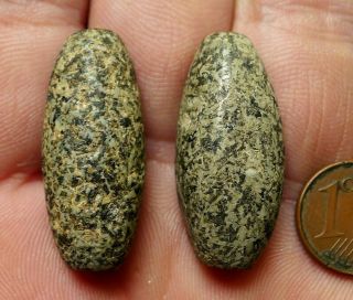 32mm Perles Ancien Collier Mali Afrique Dogon Sahara Ancient Antique Granit Bead