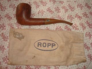 Rare Vintage French Ropp Regence J70 Smoking Briar Pipe & Bag Stem Bakelite?