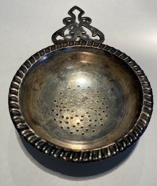 Antique Vintage Silver Plated Loose Leaf Tea Strainer Infuser Victorian Handle