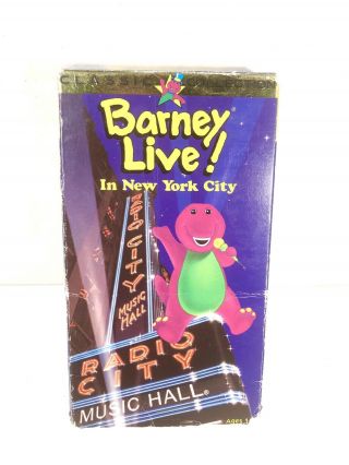 Barney Live In York City (vhs,  1994) From Radio City Music Hall