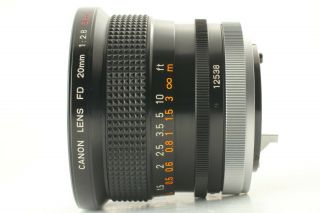 RARE ' O ' 【MINT,  】 Canon FD 20mm f2.  8 S.  S.  C SSC MF Wide Angle Lens From JAPAN 4