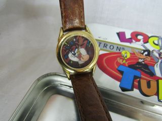 Vintage 1989 Tasmanian Devil Taz Looney Tunes Armitron Watch W/tin Box