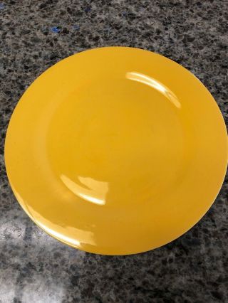 Rare Catalina Island Pottery Chinese Yellow Rim Dinner Plate 10 1/2” Gorgeous