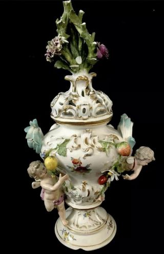 Rare Antique 18th Century Meissen Porcelain Potpourri Model By J.  J.  Kaendler