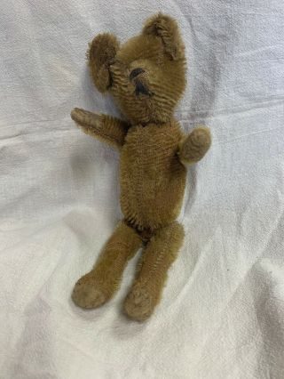 Vintage Teddy Bear Jointed Well Loved 11 "