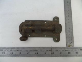 Large Vintage Antique Old Brass Door Bolt Lock