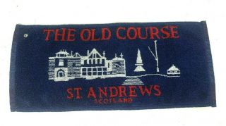 St.  Andrews Scotland The Old Course Golf Bar Towel 18 " X 8 " Blue 90 