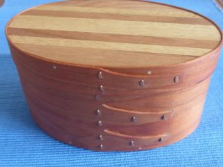 Wood Shaker Style Oval Box.  Handmade In 2019.  Completely Individual.