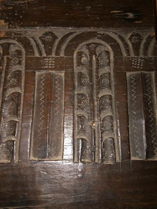 16th Century Oak Panel Carved Fragment