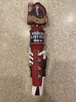 Rebel Kettle Brewing Beer Tap Handle.  Arkansas.  Dead And Buried East Sixth Rare