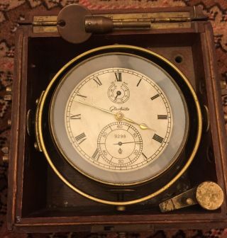 Rare Glashutte Sa Gub Chronometer German Marine Clock Repair