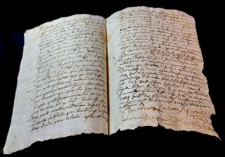 Antique Manuscript 1656 4 Pages