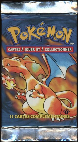 1999 Pokemon French 1st Edition Base Set Booster Pack Dracaufeu - Charizard