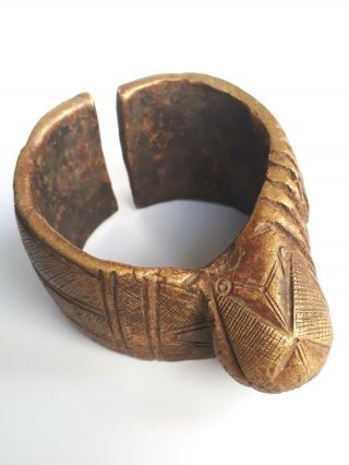 Antique African Manilla Currency Bracelet Bronze Trade Money Old Tribal No.  2