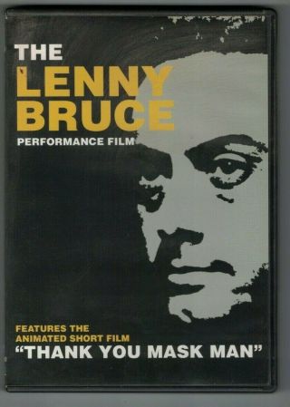 The Lenny Bruce Performance Film - Rare 1967 Live Stand Up - Great Shape Oop Dvd