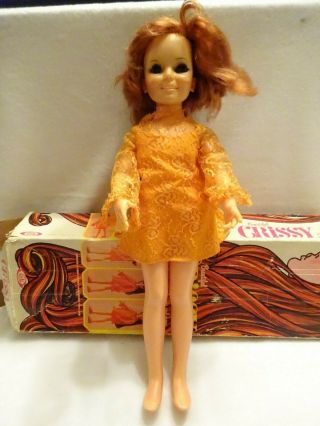 Vintage 1970s Ideal Grow Hair Crissy Doll With Box And Dress