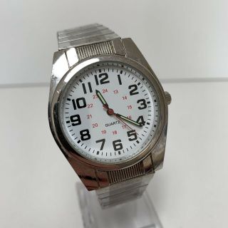 Men’s Military Watch 12/24 Dial Ss Expansion Band Quartz Battery
