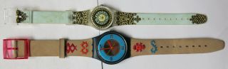 2 Vintage Swatch Watches Circa 1990 
