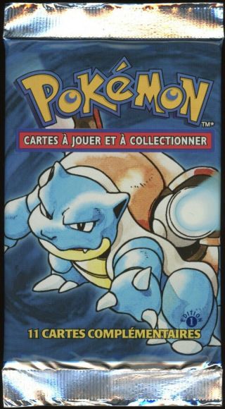 1999 Pokemon French 1st Edition Base Set Booster Pack Tortank - Blastoise