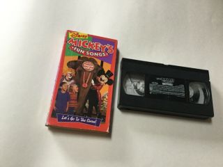 Sing Along Songs - Mickeys Fun Songs: Lets Go To The Circus (vhs,  1994) Rare