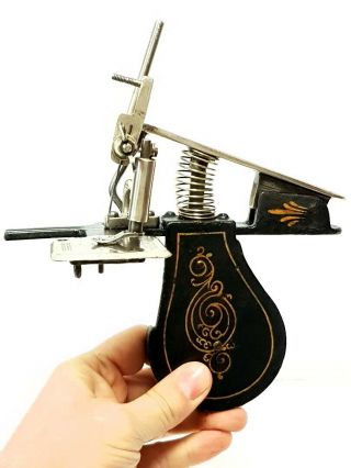 Gorgeus Rare & Antique Sewing Machine Beckwith " Black " 1873 Macchina Da Cucire