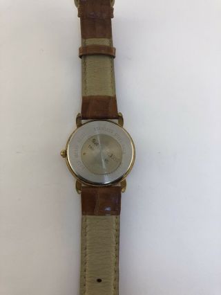 Vintage Mens Guess Watch With Brown Leather Band 3