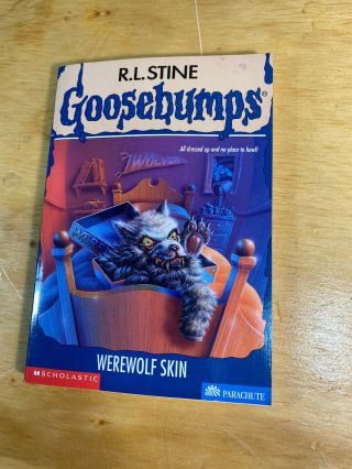 Rare Htf R.  L.  Stine Goosebumps Book 60 Series Werewolf Skin No Mask