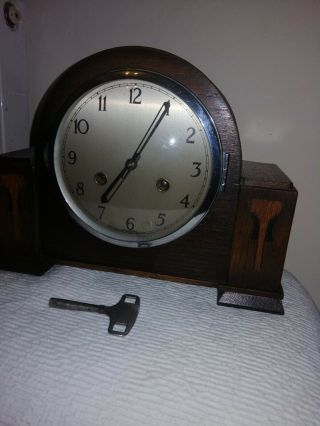 Norland Mantle Clock In Oak Case,  Fantastic Dated 1936