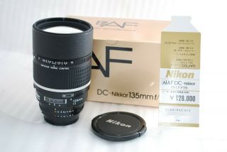 " Rare Near " Nikon Nikkor 135mm F/2 Af A/m Dc Lens 3950