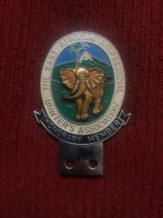 East African Professional Hunters Association Auto Badge Car Rare