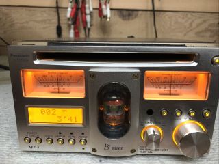 Rare Panasonic Cq Tx5500w Cd Player Car Radio Vacuum Tube Aux Audio