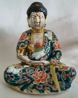 Antique Satsuma Porcelain Buddha